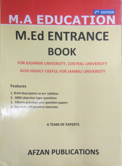 M.ed M.A Education Entrance Book