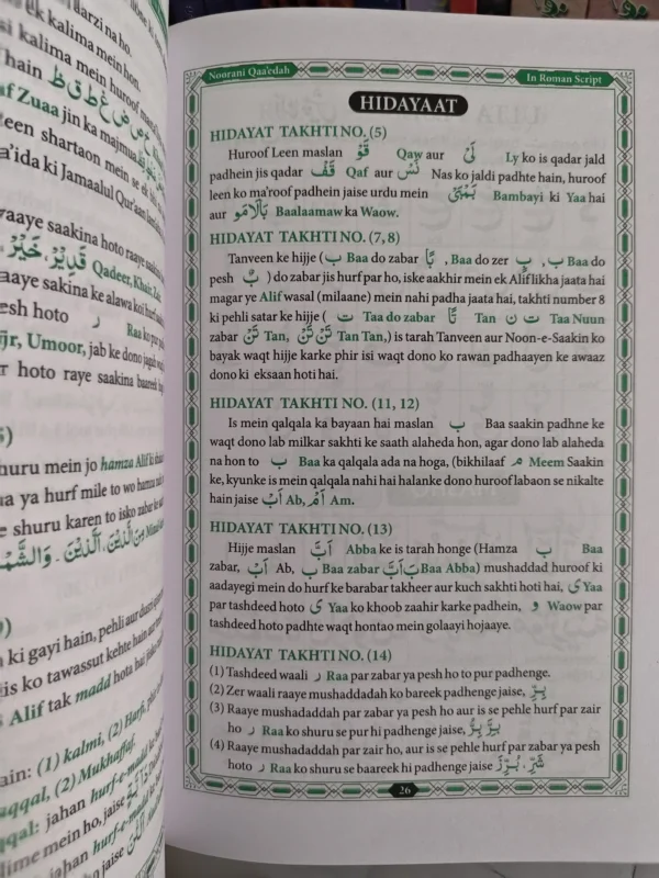 Noorani Qaidah in Roman Script – نورانی قاعدہ – Learn Quran Reading with Tajweed Rules – Roman Urdu Instructions – image 2