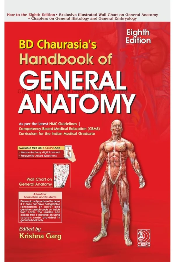 BD Chaurasia's Handbook of General Anatomy 8th Edition