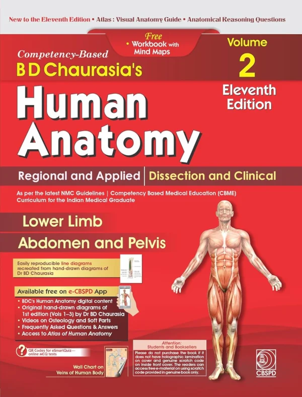 Human Anatomy by BD Chaurasia Volume 2 11th Edition