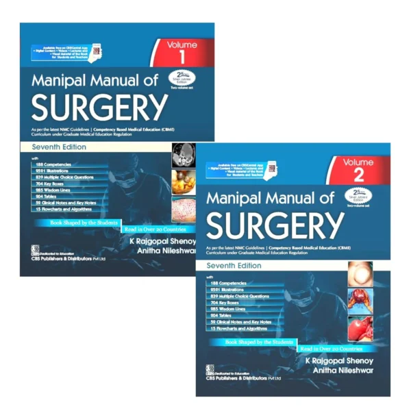 Manipal Manual of Surgery 7th Edition (2 Vol Set)