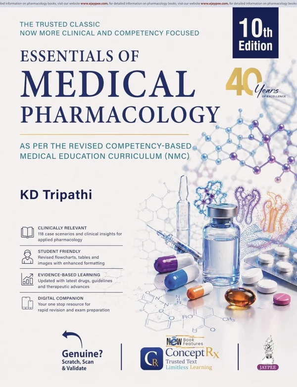 KD Tripathi's Essentials of Medical Pharmacology 10th Edition