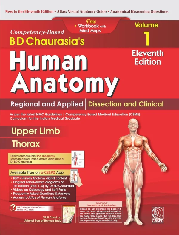 Human Anatomy by BD Chaurasia Volume 1 11th Edition