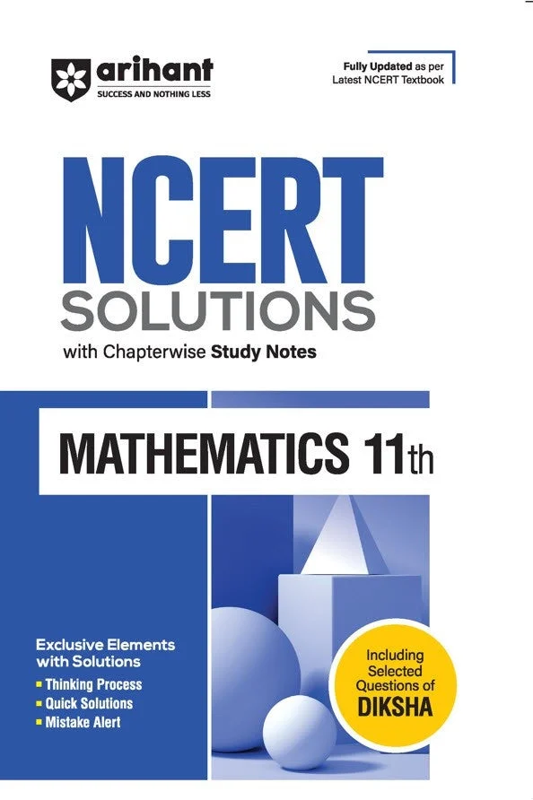 NCERT Solutions Mathematics Class 11th with Chapterwise Study Notes (English Medium)