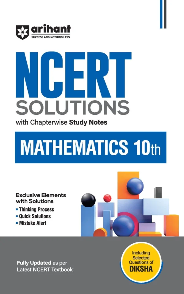 NCERT Solutions Mathematics Class 10th with Chapterwise Study Notes (English Medium)