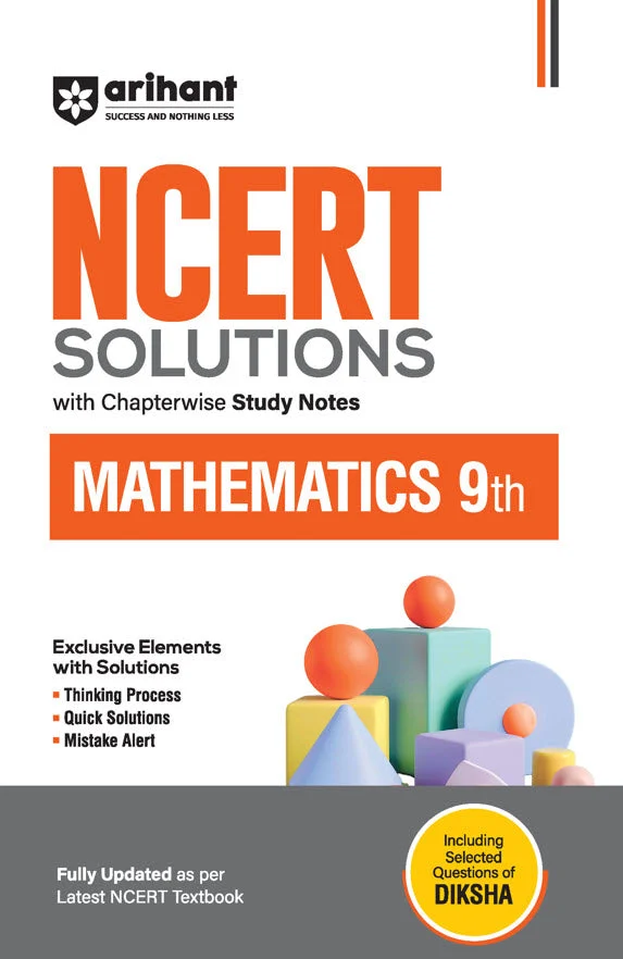 NCERT Solutions Mathematics Class 9th with Chapterwise Study Notes (English Medium)
