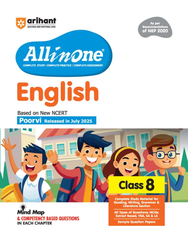 All in One English Class 8 (NCERT Poorvi Based, 2025)