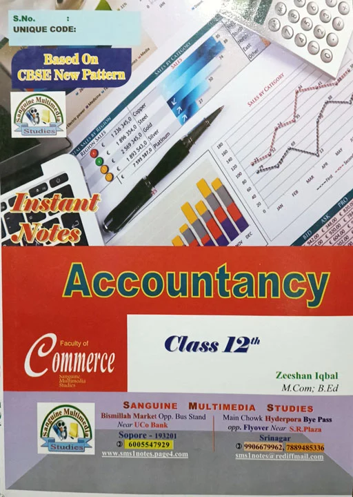 Instant Notes Accountancy Class 12th