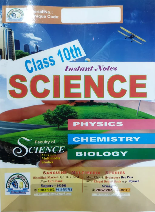 Instant Notes Science Class 10th