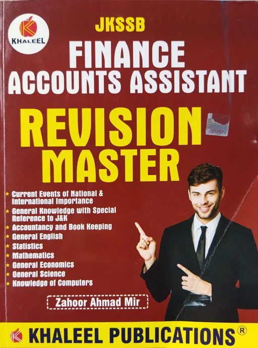 JKSSB Finance Accounts Assistant Revision Master 2024