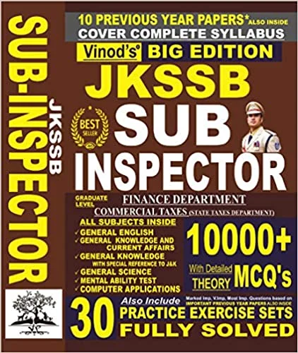 JKSSB SUB-INSPECTOR (FINANCE) & Commercial Taxes (State Taxes Department)