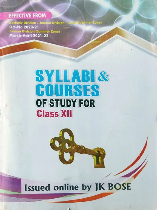 Syllabi & Courses Of Study For Class 12th - JKBOARD