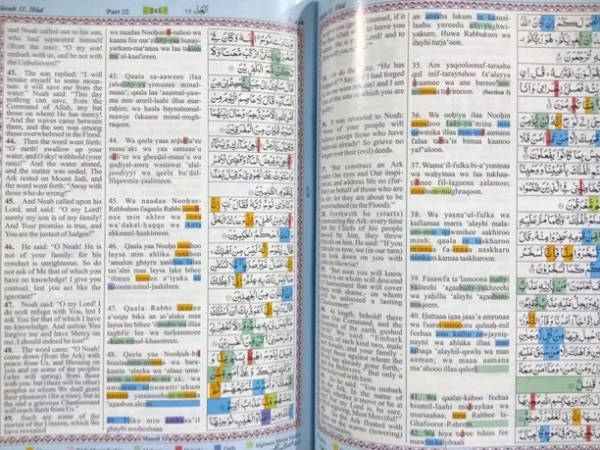 The Holy Quran With Color Coded Tajweed Rules (With Box)